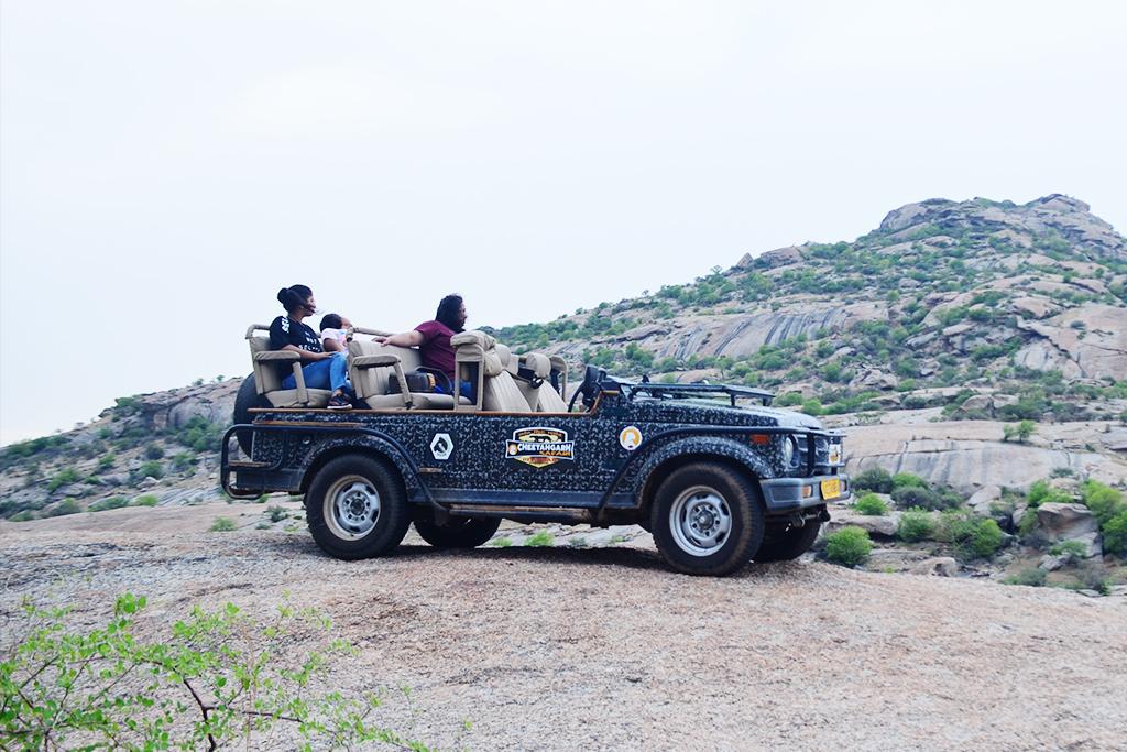Engage in the thrill of a Jungle Safari with Expert Trackers at WelcomHeritage Cheetahgarh Resort